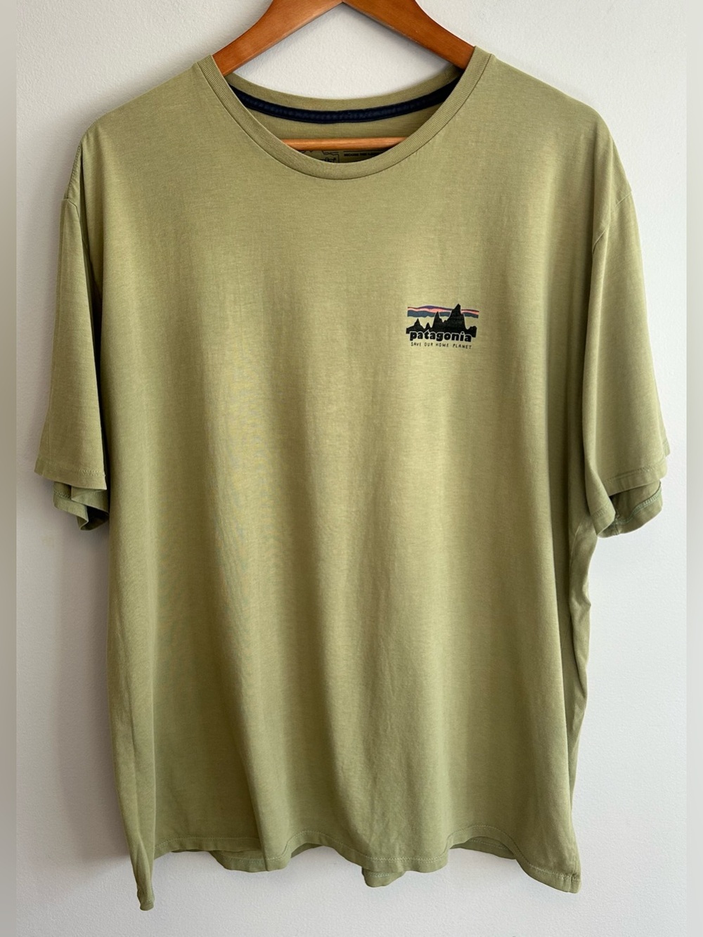 Patagonia 73 Skyline T-Shirt Men's XL Organic Cotton Buckhorn Green Graphic Tee